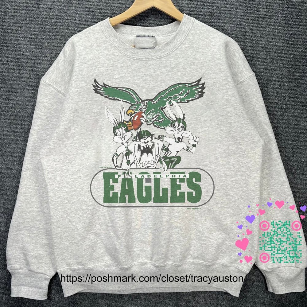 Vintage Philadelphia Eagles Looney Tunes Football Sweatshirt NFL Eagles Shirt